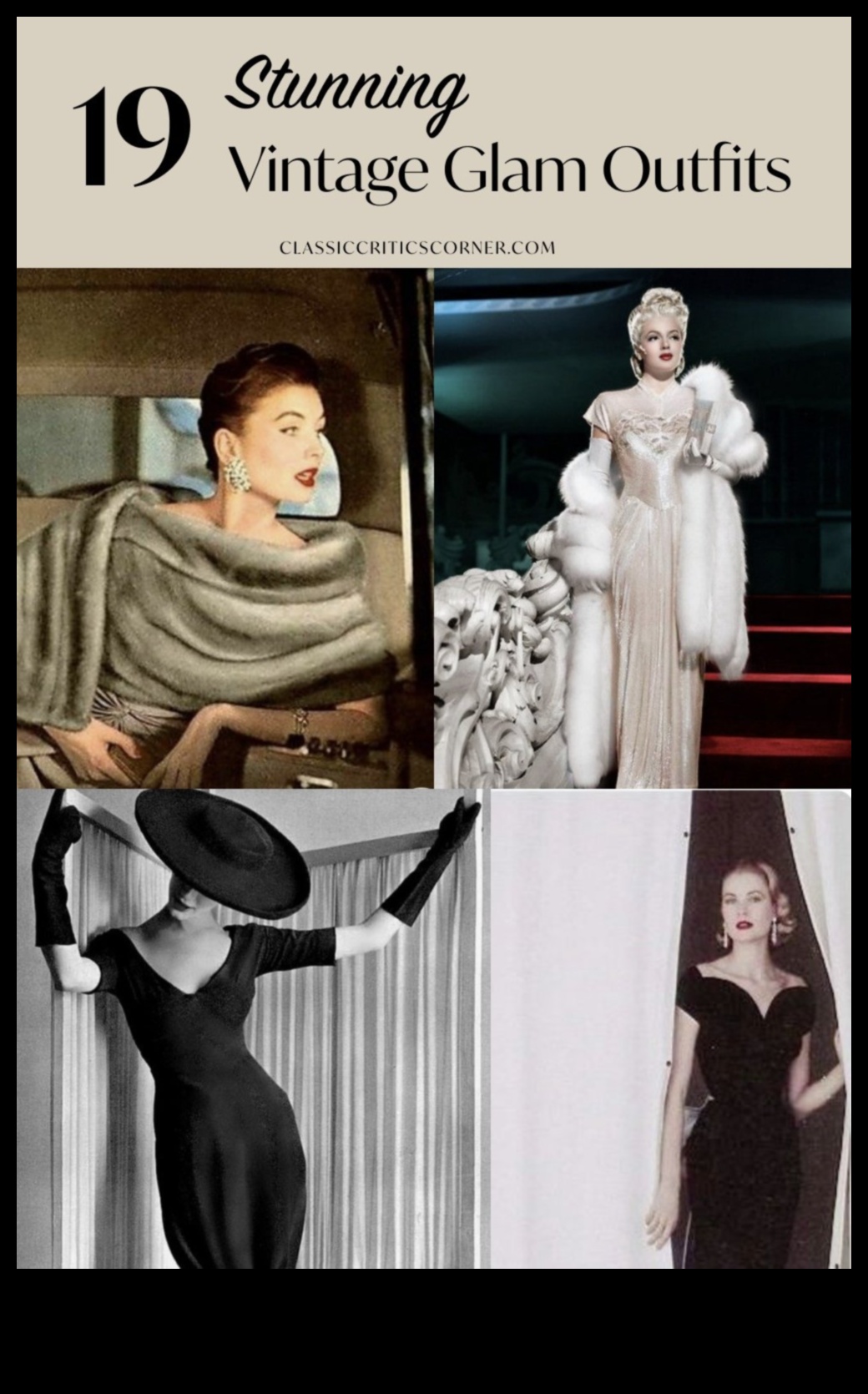 قناة هوليوود القديمة الساحرة مع الملابس القديمة 6 العصر الذهبي الساحر: ملابس عتيقة لإضفاء لمسة من هوليوود القديمة